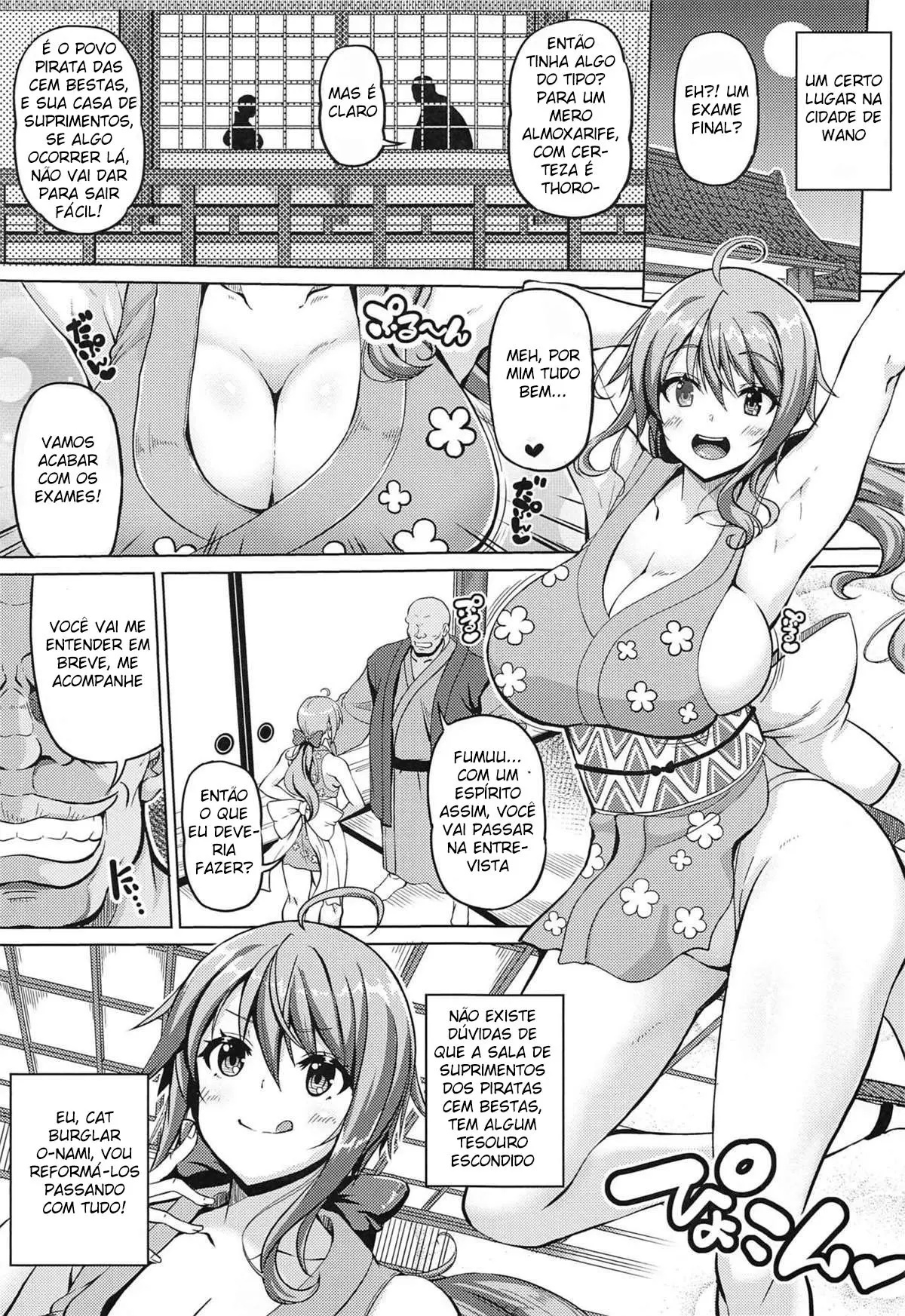 O Estilo Japonês da Pirata Peituda - Hentai Yabu